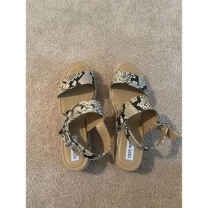 Steve Madden Aida Snake Skin Platform Sandals